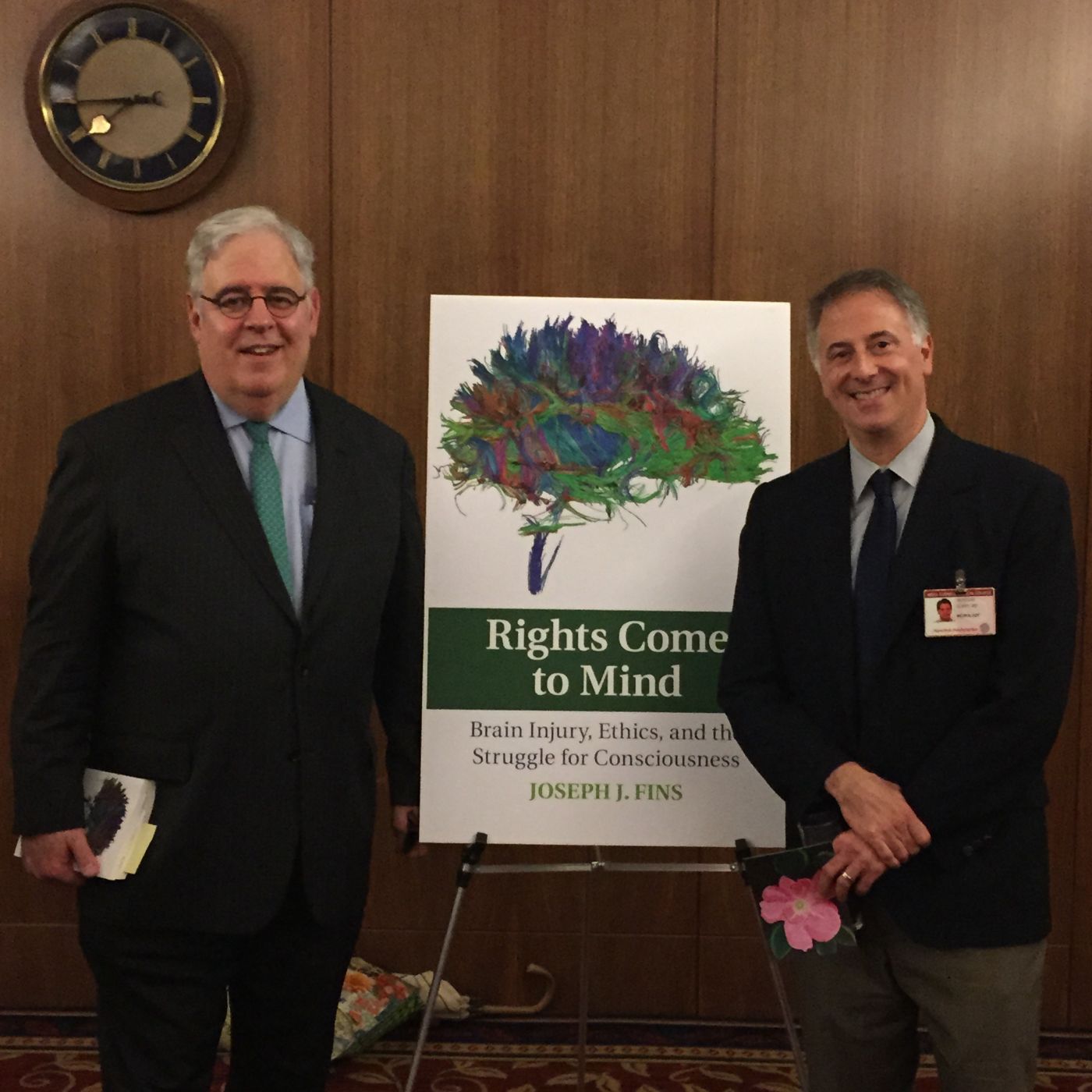 Drs. Fins and Schiff at Dr. Fins's book talk